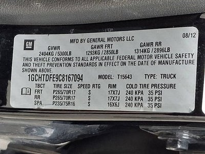 2012 Chevrolet Colorado LT w/2LT