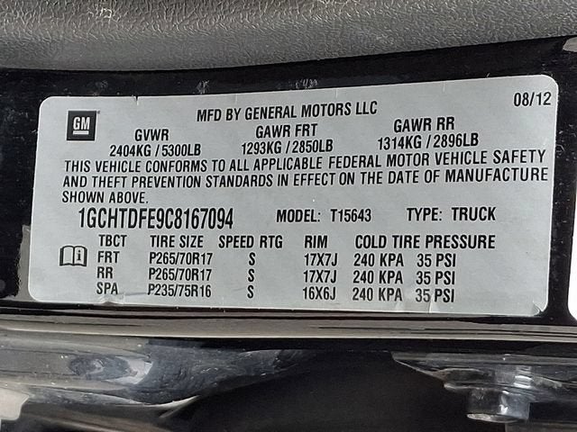 2012 Chevrolet Colorado LT w/2LT