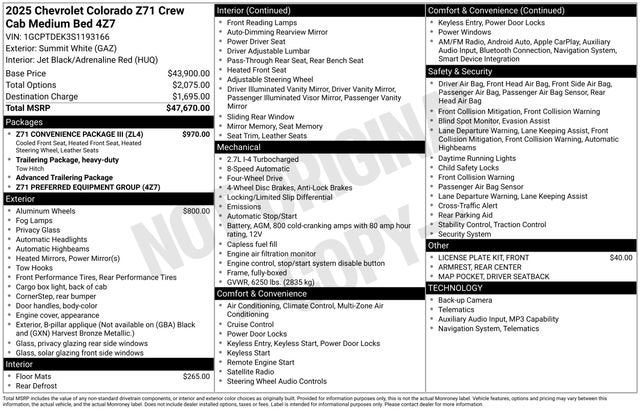 2025 Chevrolet Colorado Z71