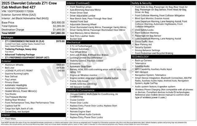2025 Chevrolet Colorado Z71