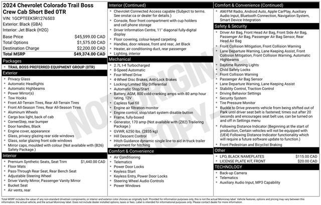 2024 Chevrolet Colorado Trail Boss