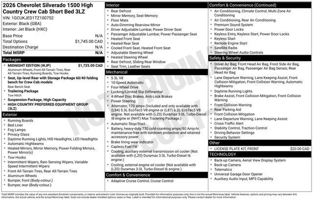 2026 Chevrolet Silverado 1500 High Country