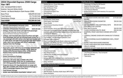 2024 Chevrolet Express Cargo 2500 WT