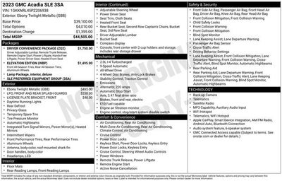 2023 GMC Acadia SLE