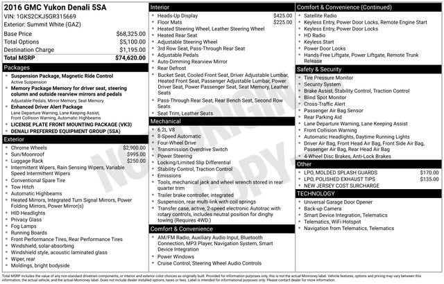 2016 GMC Yukon Denali