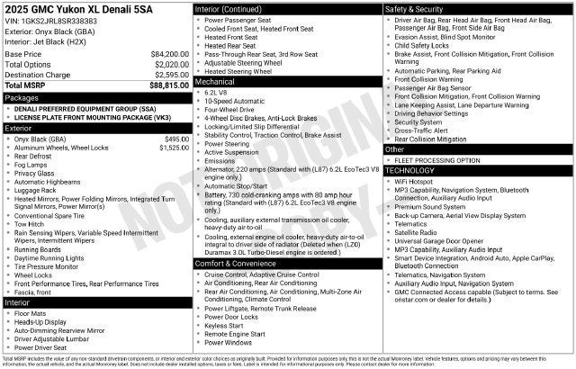 2025 GMC Yukon XL Denali