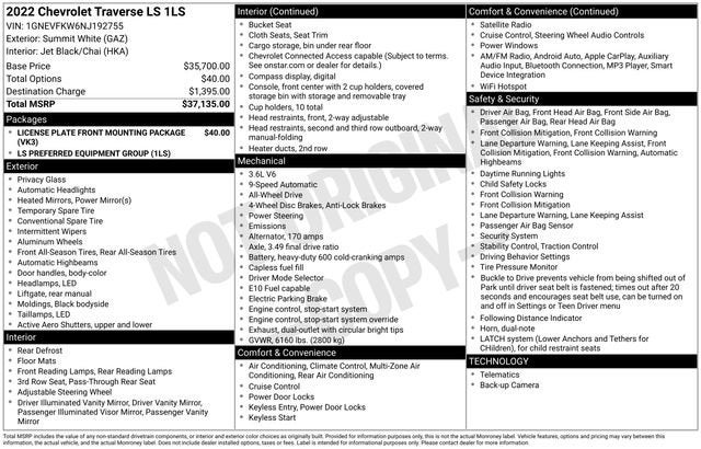 2022 Chevrolet Traverse LS