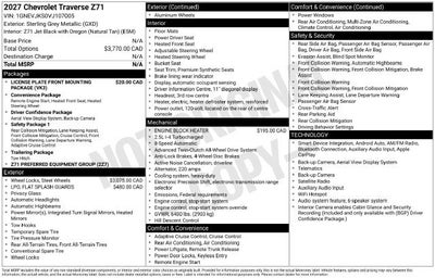 2027 Chevrolet Traverse Z71