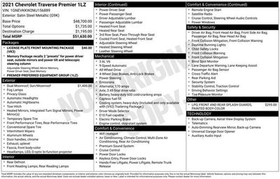 2021 Chevrolet Traverse Premier