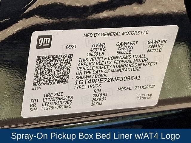 2021 GMC Sierra 2500 HD AT4