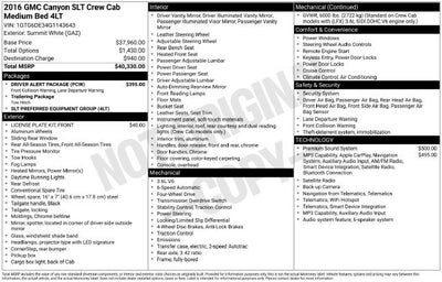 2016 GMC Canyon 4WD SLT