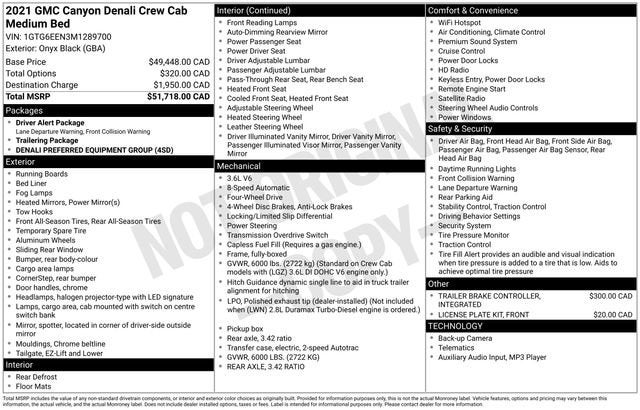 2021 GMC Canyon Denali