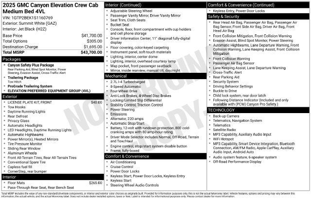 2025 GMC Canyon Elevation