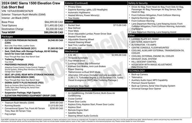 2024 GMC Sierra 1500 Elevation