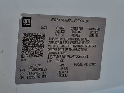 2024 GMC Savana Cargo 2500 Work Van