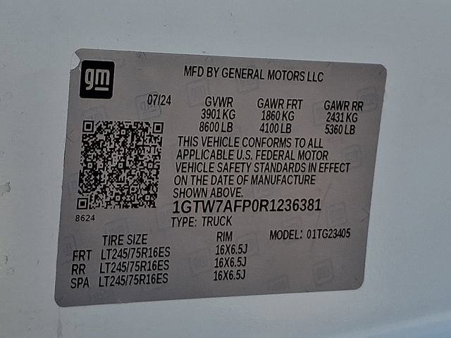 2024 GMC Savana Cargo 2500 Work Van