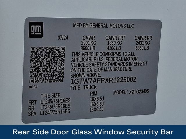 2024 GMC Savana Cargo 2500 Work Van