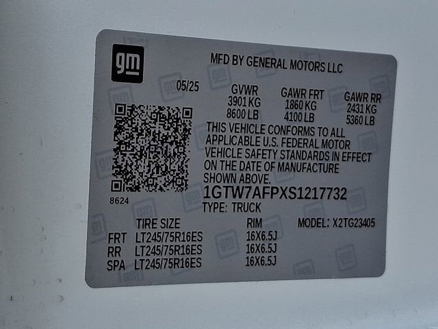 2025 GMC Savana Cargo Work Van