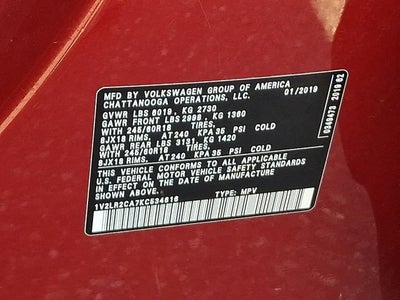 2019 Volkswagen Atlas 3.6L V6 SE