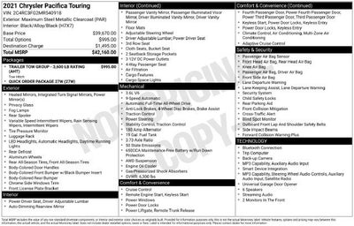 2021 Chrysler Pacifica Touring AWD