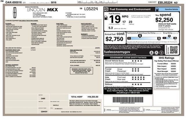 2014 Lincoln MKX AWD 4dr