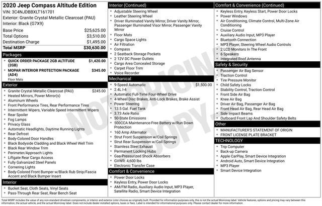 2020 Jeep Compass Altitude 4x4