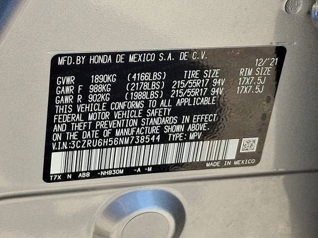 2022 Honda HR-V AWD EX