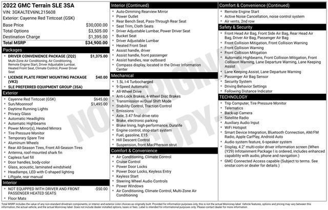 2022 GMC Terrain SLE