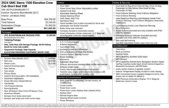 2024 GMC Sierra 1500 Elevation