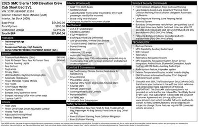 2025 GMC Sierra 1500 Elevation
