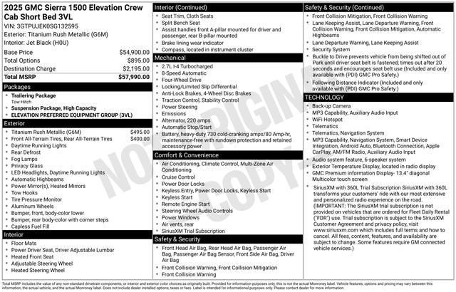 2025 GMC Sierra 1500 Elevation