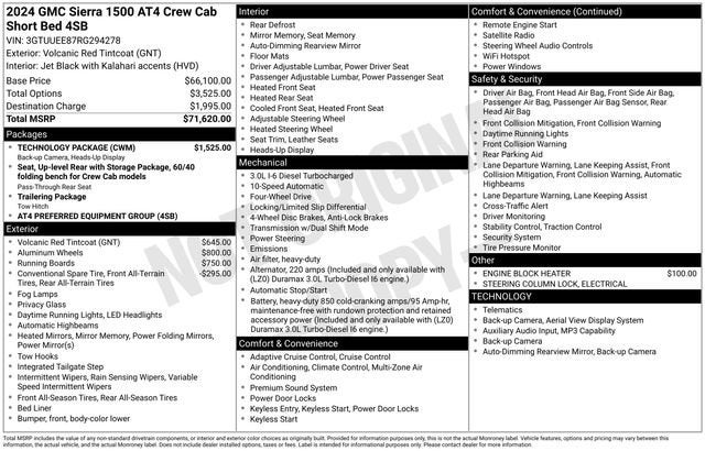 2024 GMC Sierra 1500 AT4