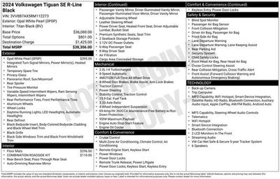 2024 Volkswagen Tiguan 2.0T SE R-Line Black