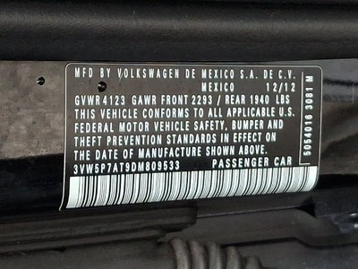 2013 Volkswagen Beetle Convertible 2.5L