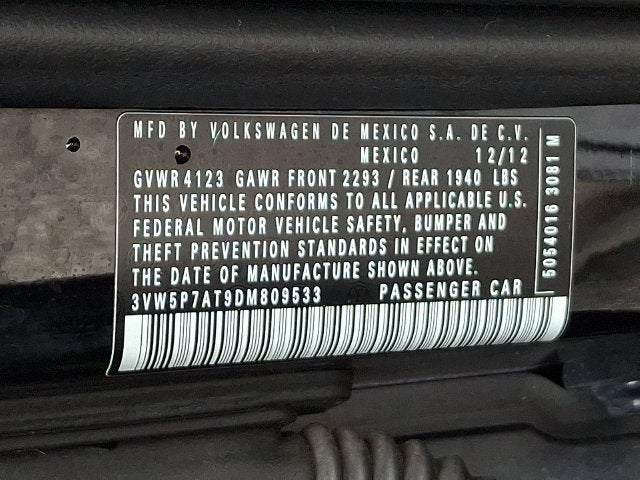 2013 Volkswagen Beetle Convertible 2.5L