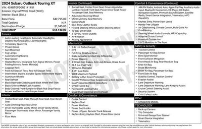 2024 Subaru Outback Touring XT