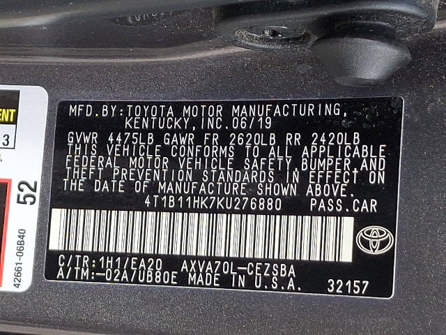 2019 Toyota Camry SE