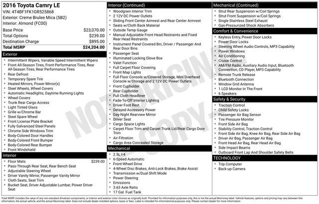 2016 Toyota Camry XLE