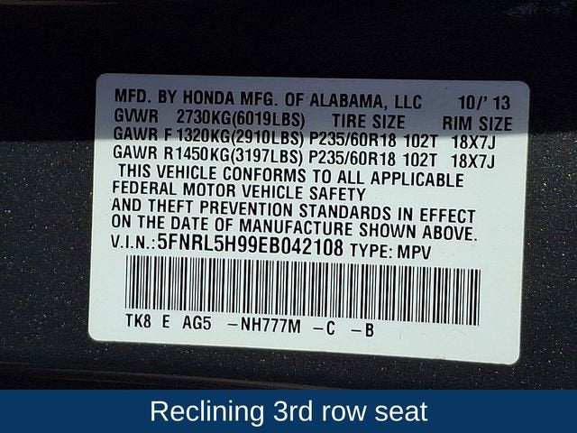 2014 Honda Odyssey Touring