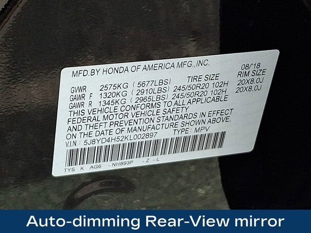 2019 Acura MDX Tech Pkg