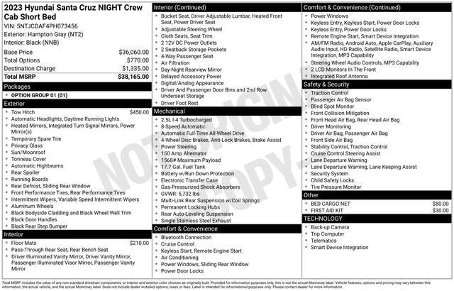 2023 Hyundai Santa Cruz NIGHT
