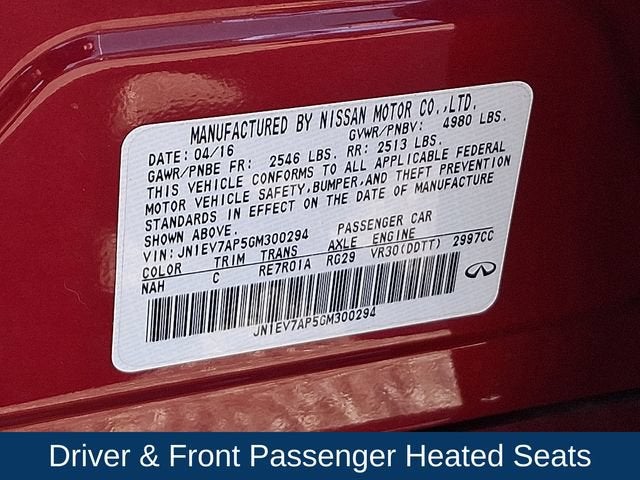 2016 INFINITI Q50 3.0t Premium