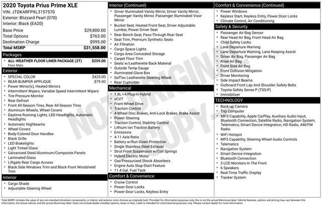 2020 Toyota Prius Prime XLE
