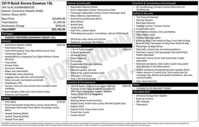 2019 Buick Encore Essence