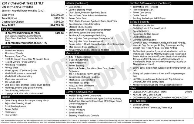 2017 Chevrolet Trax LT