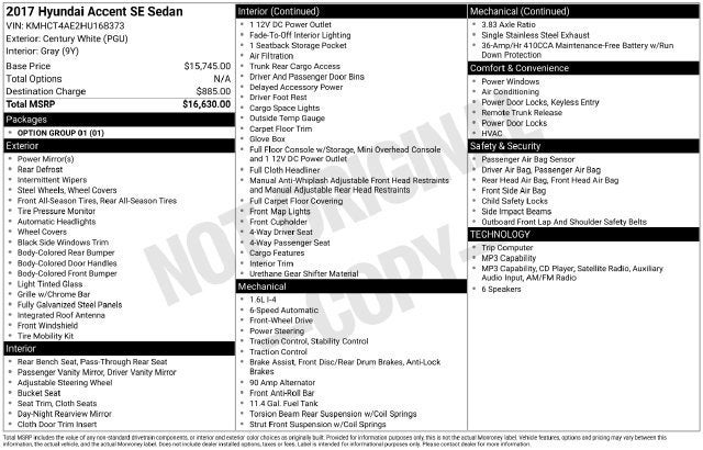 2017 Hyundai Accent SE