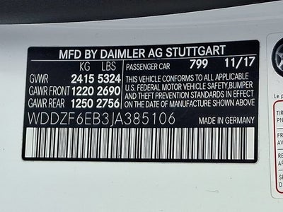 2018 Mercedes-Benz AMG® E 43 4MATIC®