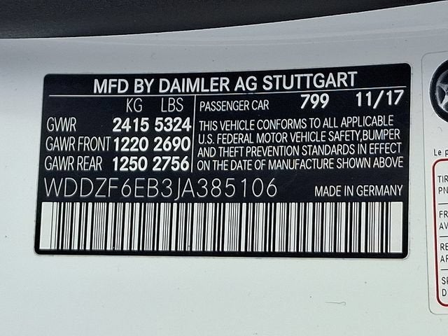 2018 Mercedes-Benz AMG® E 43 4MATIC®